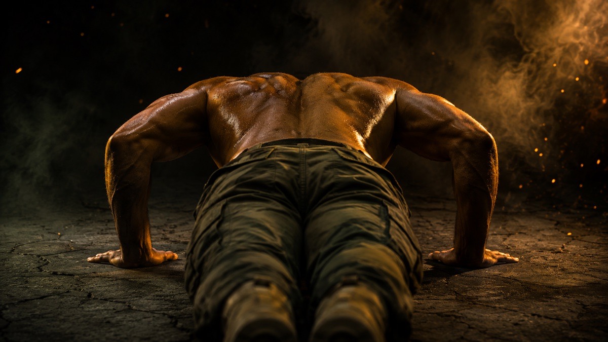 Military calisthenics workout plan — push-up training